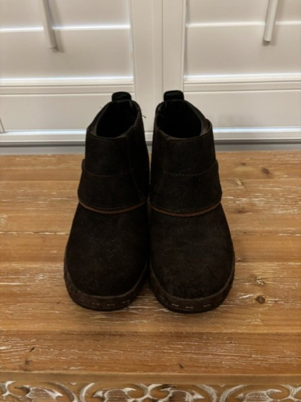 Merrell Luxe Button Espresso Ankle Boots Size 8.5 Suede Stapled Booties J56078
